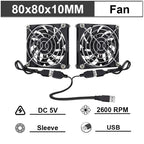 Gdstime 40mm 50mm DC 5V USB 60mm 70mm TV Box Cooling Fan 120mm 140mm Brushless AV Receiver Cooler w 2 in 1 USB Controller Cable