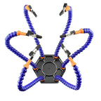 Flexible Holder Alligator Arms Soldering Helping Hands Table Clamp Pcb Board Adjustable Welding Repair Third Hand Tool Magnifier