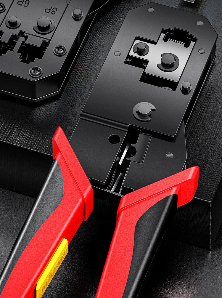 ROVLL RJ45 RJ11 Crimping Tool Ethernet Cable Stripper Cutter Plier for Cat6 Cat5e 8P8C 6P Connectors with 10Pcs RJ45 Plug