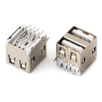 10PCS USB Interface Double-Layer USB Socket Type A Standard Port Male and Female Solder Socket DIP Straight Bent Pin PCB Socket