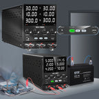 NICE-Power Dual Lab Power Supply 30V 10A Adjustable 3 Channel 60V 120V 240V Digital Bench Power Source Multiple Series Parallel