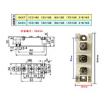 Diode Module SKKT SKKH 42 57 72 92 106 122 132 162 172 250 330 /16E IGBT MODULE Thyristor Semi controlled thyristor  SKKT106/16E