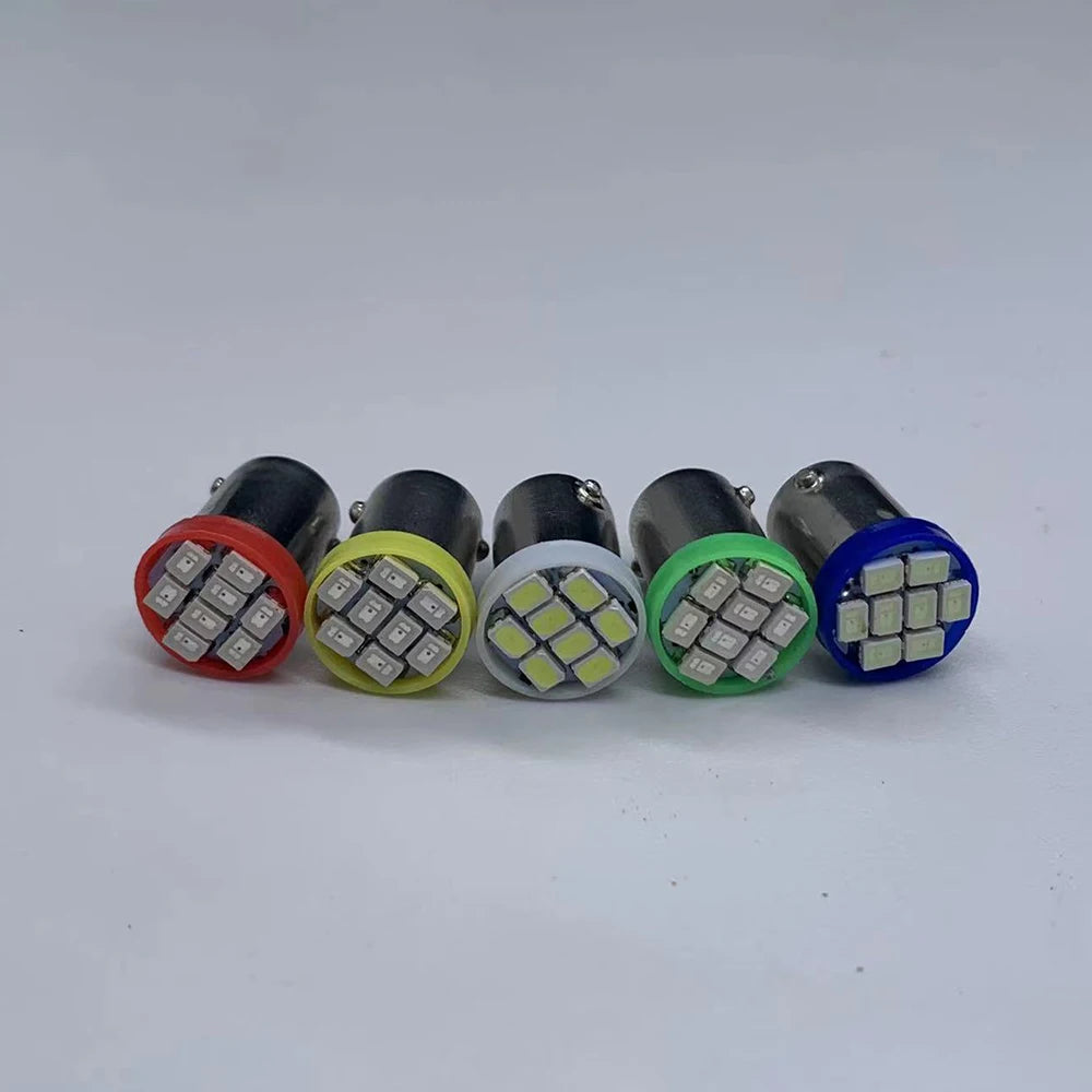 100PCS BA9S 44 47 T11 T4W Bayonet AC 6V 12V 1206 3020 8SMD LED Pinball Machine Light Bulb Lamp Non Ghosting Anti Flickering