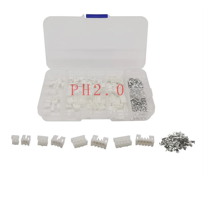 230Pcs/Sets PH 2.0 XH 2.54 2P 3P 4P 5 Pin Terminals Male Female Housing JST Wire Connector Adaptor PH2.0mm XH2.54mm Kits