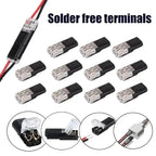 20/40/60 Pack H2 2-Pin Plug-In Wire Connector, Nylon Insulated Copper Quick Connection Terminal Block, Suitable for Low Voltag