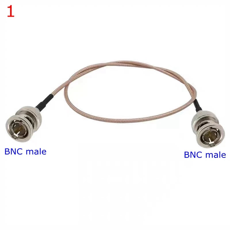 75Ohm RG179 Cable BNC To BNC Female Male Right Angle Connector Adapter for Video Pigtail Jumper Extension RG179 Low Loss 75 Ohm