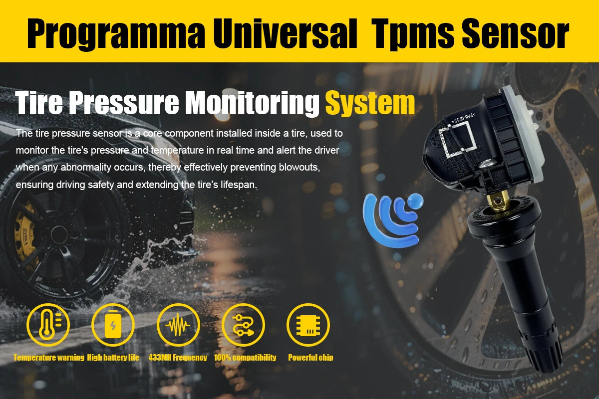 1/4PCS Tire Pressure Monitoring Sensor TPMS EV6T-1A180-CB For Ford F-150 Focus Ecosport Ranger Compatible With EV6T1A180CB