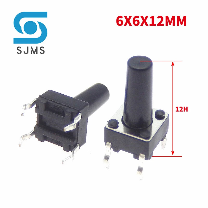 20/50PCS 6X6 6X6X5mm DIP 4Pin Tactile Micro Push Button Switch 6*6*4.3/5/6/7/8/9/10/11/12/13MM Micro Touch Button Power Switches