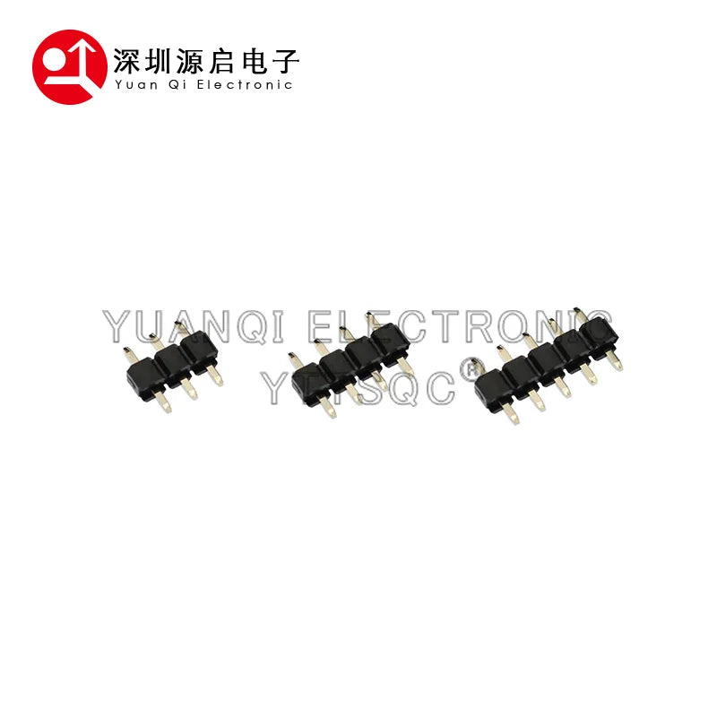 100pcs 2.54mm Male 1X3/4/5/6/7/8/40P L7.5 Low Profile Breakable Rohs Goldplate Single Row Straight PCB Male Pin Header Connector
