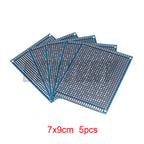 5-10PCS 3x7cm 4x6cm 5x7cm 7x9cm Prototype BoardsBlue Circuit Perfboard Double Sided Circuit Boards DIY Electronic Kit