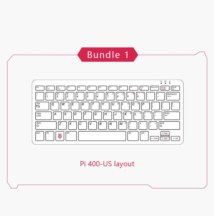 Raspberry Pi 400 Personal Computer or Kit,Quad-core 64-bit Processor 4GB of RAM ,WiFi Dual-display Output For 4K
