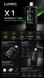 LUOWEI LW-X1 USB C Tester Multifunctional Fast Charging Protocol Analyzer with HD Display Real Time Monitoring For Phone Repair