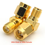100PCS/Lot Wholesale SMA Male to SMA Female Adapter 135 Degree 45 Bevel Connector RP-SMA to RP SMA for WIFI Race Goggle Antenna