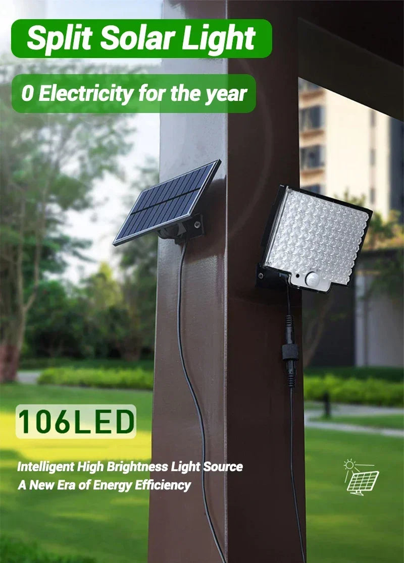 Solar Lights Outdoor 234LED 3 Modes Motion Sensor Flood Lights with Remote IP65 Waterproof Security Solar Lights for Outside