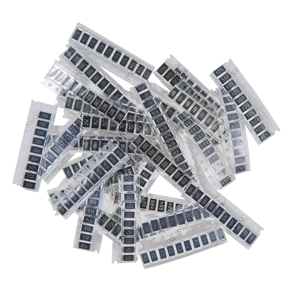 330PCS/lot 1 ohm-1M ohm Electronic Resistors 5% 2512 SMD Resistor Assorted kit set 10R 47R 100R 10K 470K 680K smd resistor pack