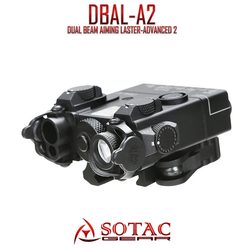SOTAC‑GEAR DBAL‑A2, Green / Red Visible Laser + IR Aiming Pointer + White LED Flashlight | NO IR Flood Illuminator