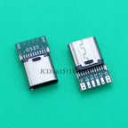 10pcs USB 3.1 Type-C Connector 24 Pins Male / Female Socket Receptacle Adapter to Solder Wire & Cable 24 Pins Support PCB Board