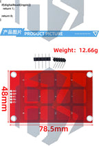 Capacitive Touch Sensor Keypad (MPR121): 12 Buttons, I2C Interface –for Arduino-Ready Module