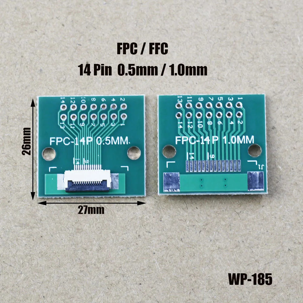 1pcs FPC/FFC Welding 0.5 Seat Connection 0.5mm Pitch Connector SMT To 2.54mm Flexible Cable Adapter Board 6 8 10 20 50 60 80 Pin