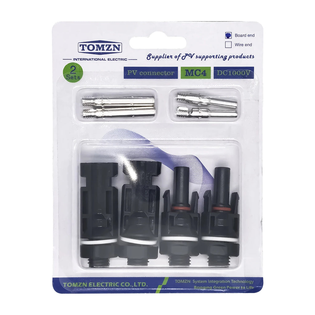 TOMZN 2 Sets of PV Solar Connectors 1000V 1500V 32A 45A Panel Branch PV Photovoltaic Wire/Board Terminal Box Inverter IP67 10LOT