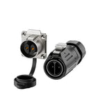 EW-LP24 Solderless Power Aviation Connector Waterproof Adapter Screw Lock Charger M24 2 3 4 5 Pin Male Plug Female Socket IP68