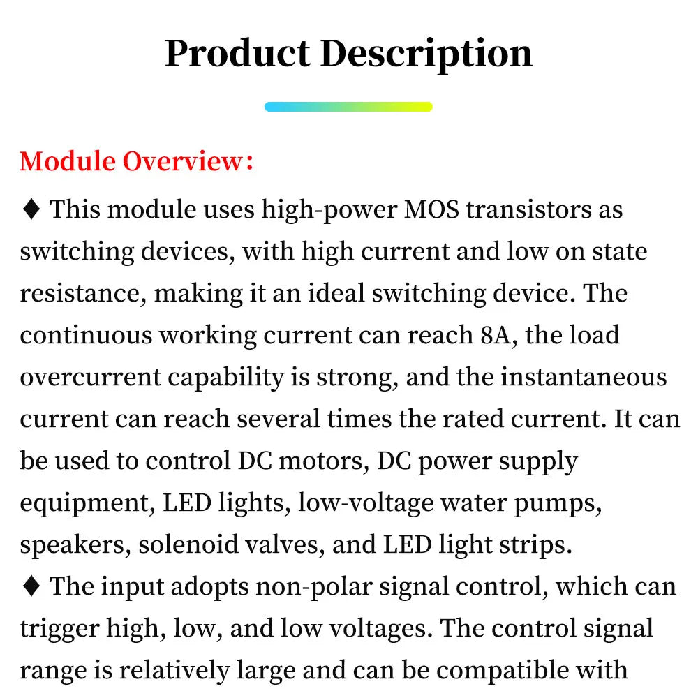 1/5/10Pcs DC3.3-24V 8A MOS Tube Isolation Drive Module with Optocoupler Isolation for Isolated MOSFET Switch Module