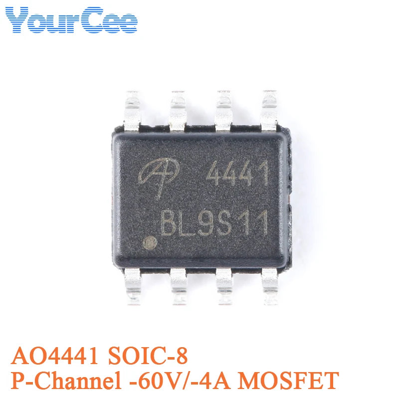 20pcs/5pcs AO4407A SOIC-8 4407A P-channel -30V/-12A SMD MOSFET Field Effect Transistor Chip AO4405AO4411 AO4413 AO4421 AO4435