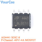 20pcs/5pcs AO4407A SOIC-8 4407A P-channel -30V/-12A SMD MOSFET Field Effect Transistor Chip AO4405AO4411 AO4413 AO4421 AO4435