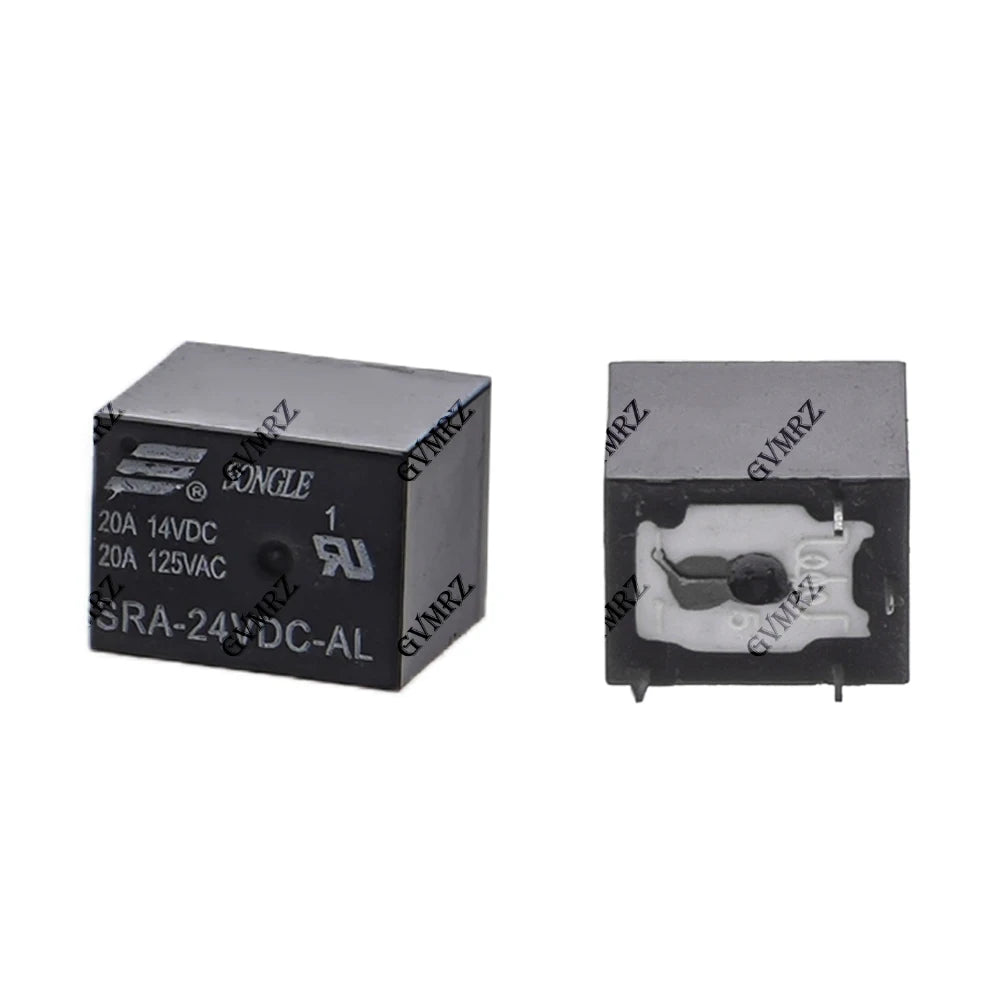5PCS 4Pin 5Pin Relay  PCB Type Black Automobile Relay SRA-05VDC-AL SRA-12VDC-CL SRA-24VDC-CL 5V 12V 24V 20A DC Power