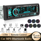 Hippcron Car Radio 1din Srereo MP3 Player Bluetooth FM Receiver With Remote Control AUX/USB/TF Support Phone Charging