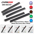 0603 SMD LED Emitting Diode Kit Lamp Chip Light Beads Warm White Red Green Blue Yellow Orange UV Pink RGB Micro 3V SMT