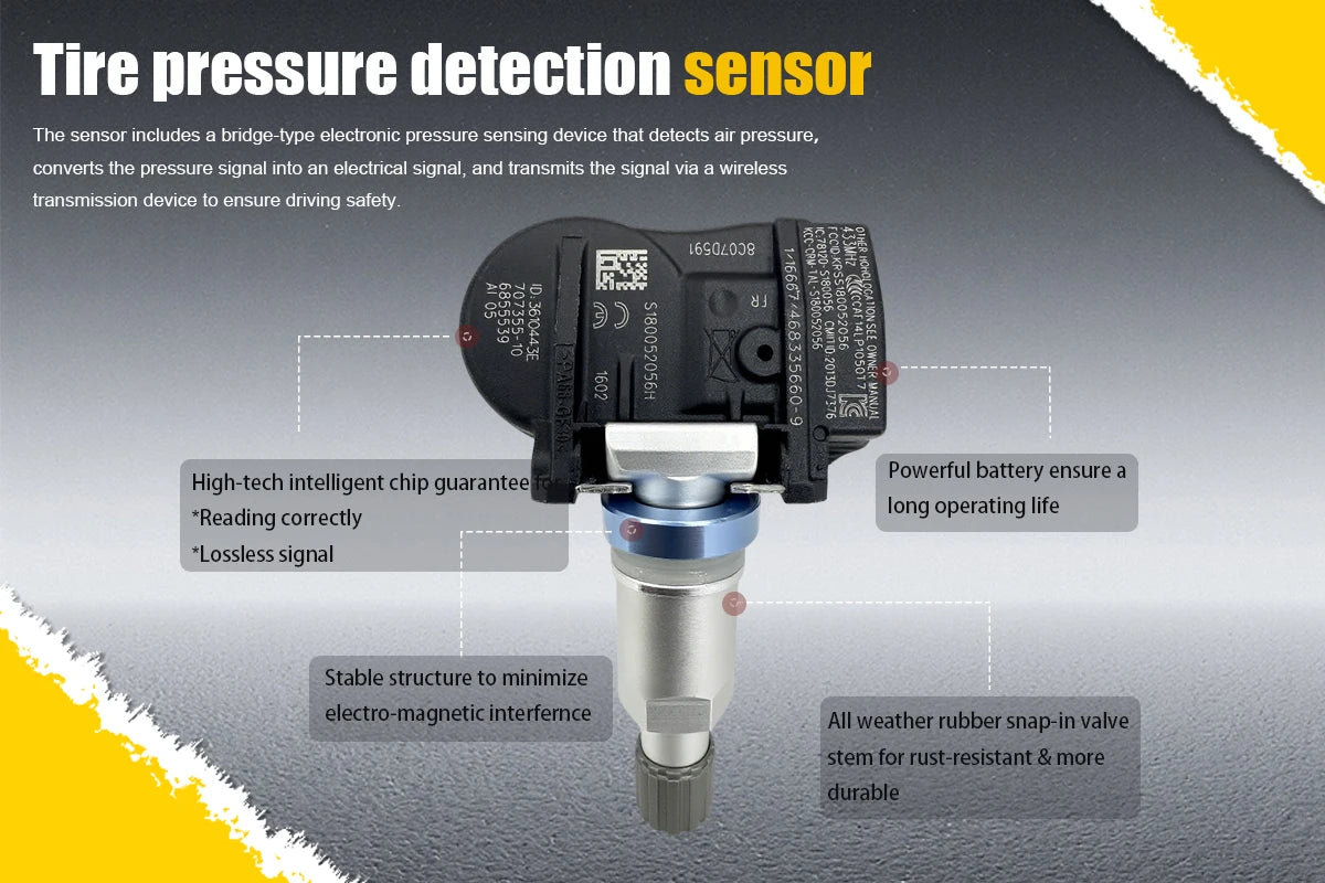 1/4PCS Tire Pressure Monitoring Sensor TPMS 36106881890 For BMW 1/3/4 Series F20 F21 F52 F32 F33 F36 Compatible With 36106856209