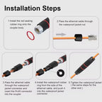 Waterproof RJ45 Coupler Adapter Cat7/Cat6/Cat5e/Cat5 Extend Patch Cable Connector IP67 Shielded Outdoor Ethernet Coupler