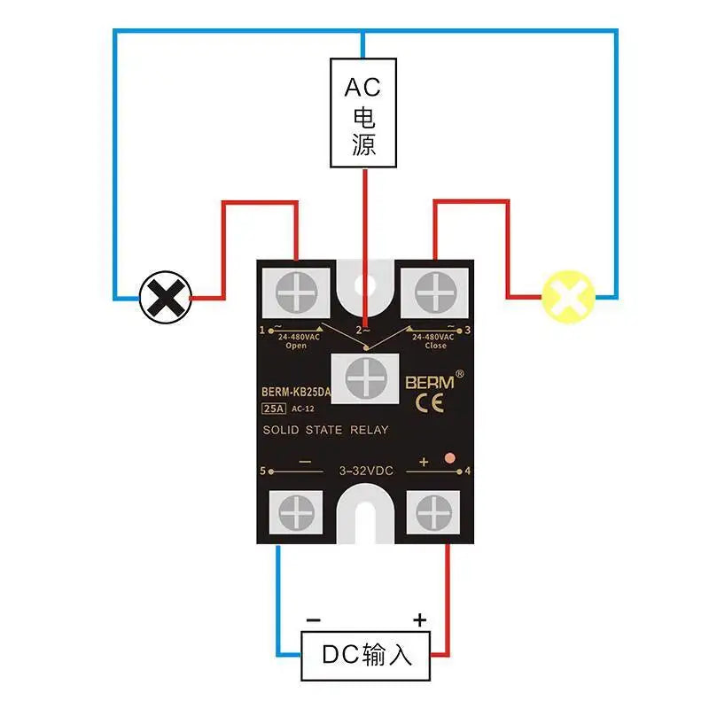 Single Phase Solid State Relay SSR BERM-KB40DA Open One Close DC Control AC KB-DA KB40DA KB25DA