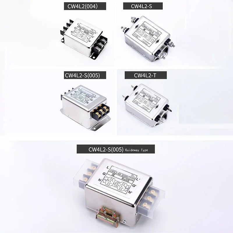 New 220V AC Anti-interference Power Supply EMI Filter CW4L2 CW4L2-20A-S CW4L2-6A-S CW4L2-10A-S CNC Purifier for Enhanced Perform