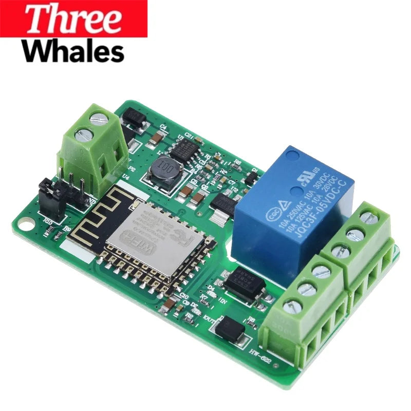 ESP8266 ESP-12F Relay Module 10A 220V Network Relay Module Input DC 7V~30V 4 Layers Board TVS Input Automatic Protection