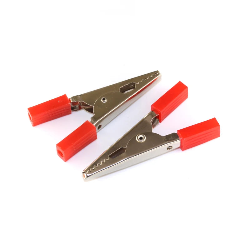 10PCS Alligator Clips Battery Clip Car Battery Test Lead Clips Electrical Insulated Crocodile Clips Plastic Handle Cable Tool