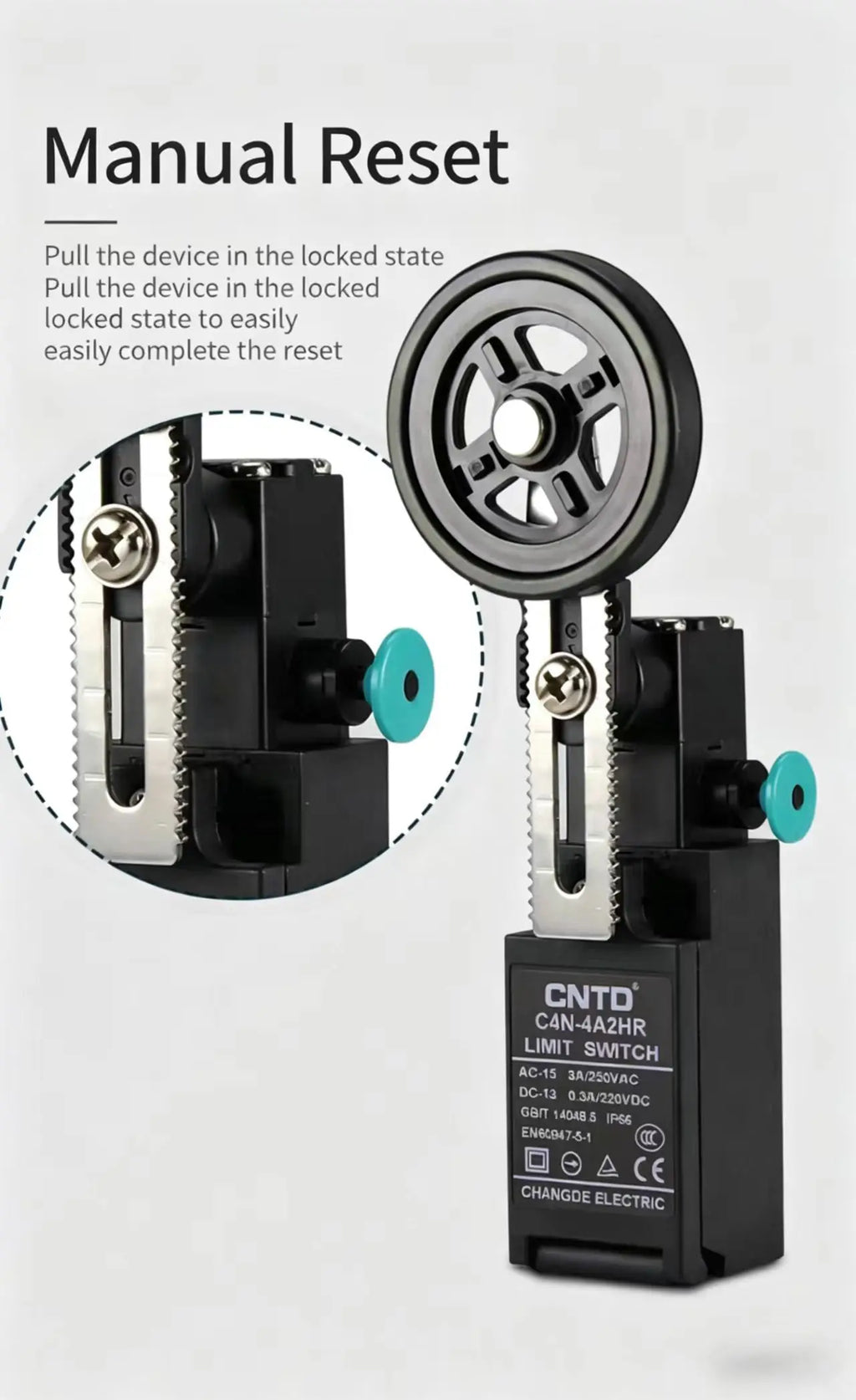 CNTD C4N-4308HNR C4N-4A2HR Manual Reset Limit Switch Travel Switch for CNC Machine and Mechanical Equipment