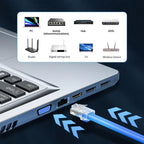 RJ45 Connector CAT6 Pass Through Connectors Crystal End Gold-Plated 8P8C Crimp UTP Standard Ethernet Network Modular Plug