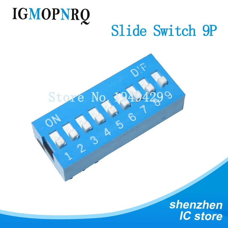 10pcs Slide Type DIP Switch Module 1 2 3 4 5 6 7 8 PIN 2.54mm Position Way DIP Blue Pitch Blue Snap Switch Dial Switch