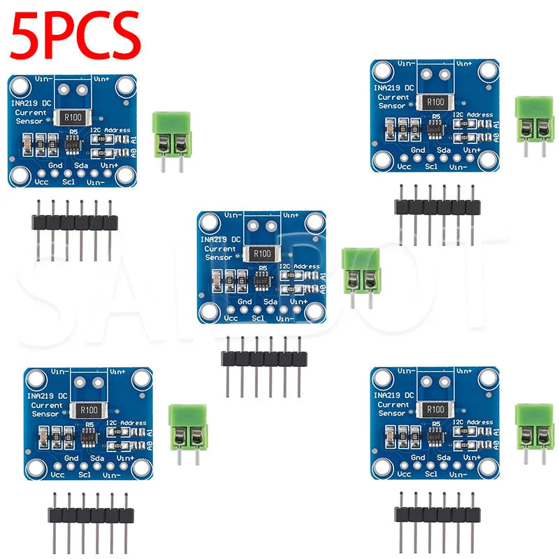 1-10PCS INA219 Module DIY 3V-5V IIC I2C MCU-219 Bidirectional Current Power Supply Monitoring Sensor Module