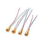 Universal MMCX Female Socket, Pure Copper Gold-Plated Connector with Soldering Wires and Built-in Threaded Nut Holder