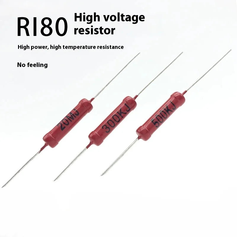 1PCS RI80 High Voltage Resistor 1W 2W 5W 10W 1K 2K 5K 10K 30K 50K 100K 150K 200K 300K 500K 1M 2M 3M 5M 10M 20M 50M Non Inductive