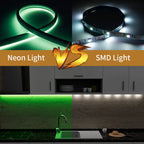 Dream Color LED Neon Strip WS2811 5050 RGBIC P67 Waterproof   Addressable Smart IC Flexible Light Tape for Room DIY DC12V/24V