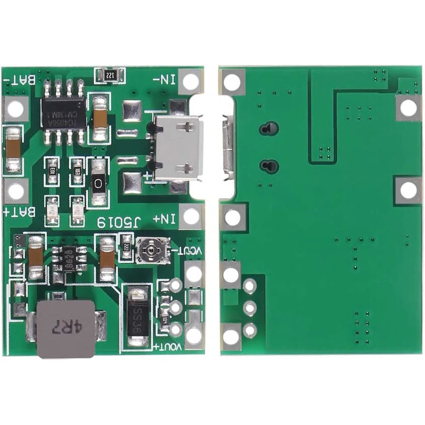 6PCS 2A USB 18650 Lithium Li-ion Battery Charger Module Boost 3.7V to 5V 9V 12V Adjustable DC-DC Step Up Boost Module TP4056