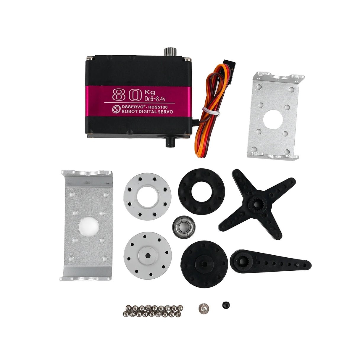 80kg DS5180MG Digital Servo Motor 7.4V High Torque Waterproof Metal Gear Dual Axis with Bracket for 1/5 RC Car Baja SAVOX-0236