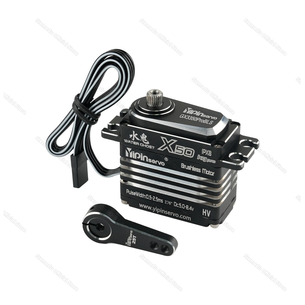 GX Yipin X50 Pro 50KG HV Servo Waterproof IPX8 Digital Brushless Motor for 1/8 1/10 RC Cars/Crawlers 25T Metal Arm Gear 180/270