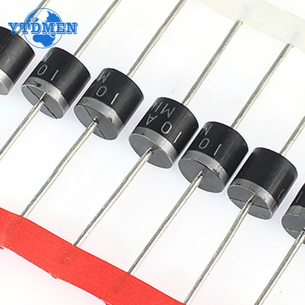 10-50pcs 10A10 Diodes 10A 1000V DO-27 Electrical Axial Rectifier Diodes Kit
