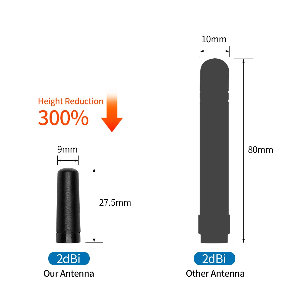 2.4G WiFi Wireless Module Antenna 2.4GHz SMA Male Mini Ultra-Short Omnidirectional Rubber Duck Antennae 2400-2500MHz