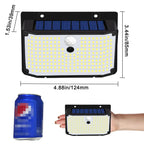 Solar Lights Outdoor 158 LED Solar Wall Lamp Waterproof Wireless Motion Sensor Security 3 Modes Garden Fence Yard Deck Garage